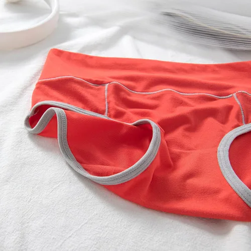 Vista 7 de HDPPNQ Ropa interior para mujer, paquete de 6 unidades, ropa interior de algodón elástico de cintura alta, suaves y transpirables