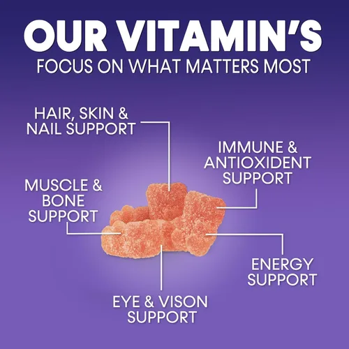 Vista 7 de Gomitas multivitamínicas para adultos – Gomitas multivitamínicas diarias para adultos con vitaminas A, C, D, B12 para mujeres y hombres, suplemento