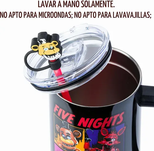 Vista 4 de Silver Buffalo Five Nights at Freddy's, vaso de acero inoxidable, 40 onzas Cinco noches en la entrega especial de Freddy