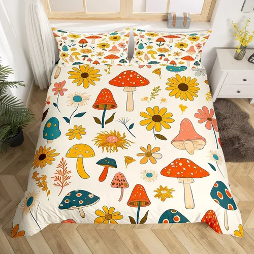 Vista 36 de Juego de funda de edredón con lazo de dibujos animados para niñas, tamaño individual, juegos de ropa de cama de princesa con lazo para niños, 2 Azul