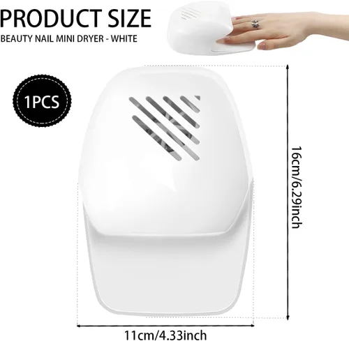Vista 2 de Secador de uñas portátil, secado rápido, esmalte de uñas regular, soplador de aire, secadora de uñas, máquina de esmalte de uñas, secador