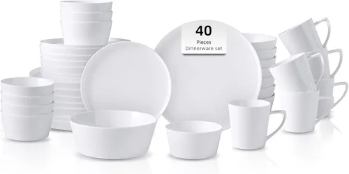 Vista 7 de Bone China - Forma de cono de porcelana, Elegance White Cup Espresso de 5 onzas y platillo, juego de 6 tazas y 6 platillos