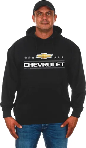 Vista 2 de JH DESIGN GROUP Sudadera con capucha Chevy para hombre con la bandera estadounidense de 2 caras