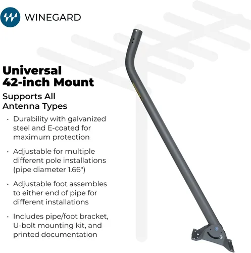 Vista 3 de Winegard DS3000A Soporte universal de 42 pulgadas para antenas de TV fuera del aire