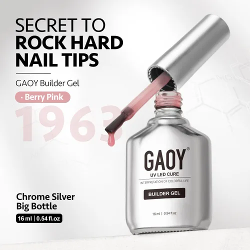 Vista 7 de GAOY Gel constructor para uñas, fortalecedor de uñas de 0.6 fl oz en una botella, gel duro para extensión de uñas, secado por luz UV de larga 0.5 fl