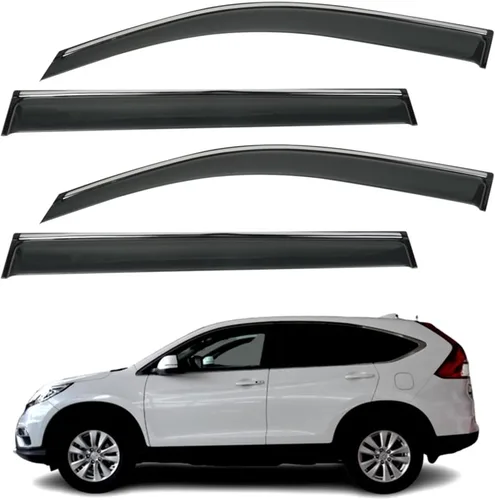 Vista 14 de 4 deflectores de ventana para Honda CRV CR-V 2007-2011, cromados