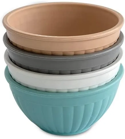 Vista 9 de Nordic Ware – Juego de tazones para preparar, servir y mezclar, 3 piezas, tonos tierra