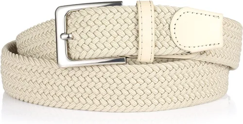 Vista 3 de Cinturón trenzado elástico, 1 38 pulgadas, cinturón elástico tejido para golf, pantalones cortos y casuales