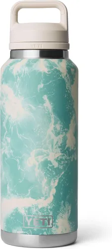 Vista 28 de YETI Rambler Botella de 46 oz, a prueba de fugas, aislada al vacío, de acero inoxidable con tapa Chug, Seafoam Verde mar