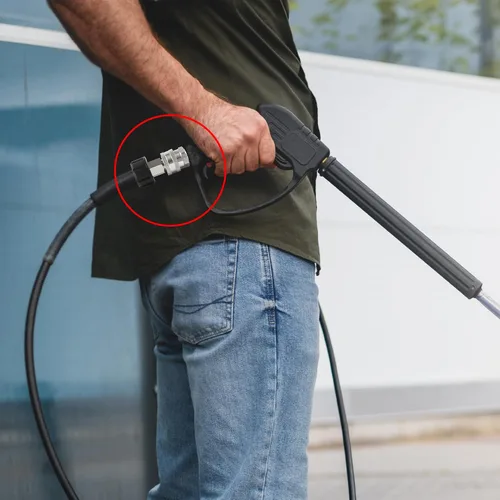 Vista 6 de LIULO TOOL - Juego de conexión rápida para lavadora a presión, kit de desconexión rápida de acero inoxidable, conector rápido rosca macho métrica