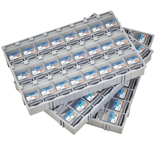Vista 11 de Kit de diseño de resistencia de chip, tamaño EIA 1206, resistencia 0R-10M, 72 valores 7200PCS, 1% de tolerancia, cumple con RoHS