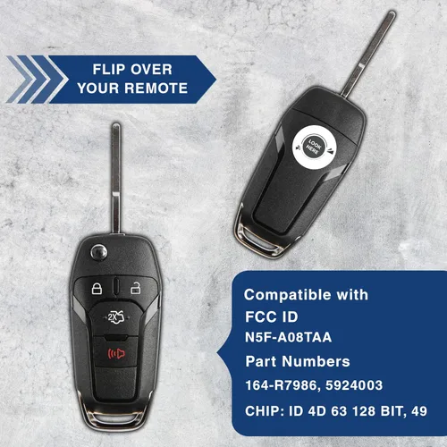 Vista 5 de Control remoto de llavero para Ford 2013-2016 (N5F-A08TAA)