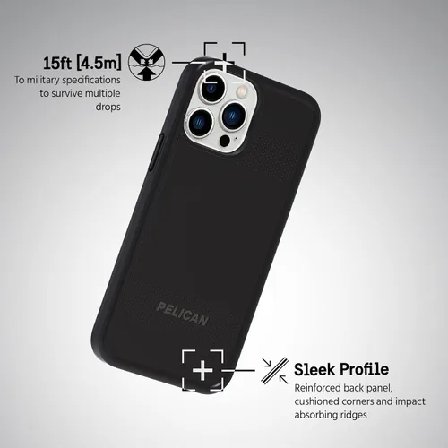 Vista 6 de Pelican Protector Series - Funda para iPhone 13 Pro, compatible con MAGSAFE. Compatible con accesorios y cargadores MAGSAFE. Protección contra