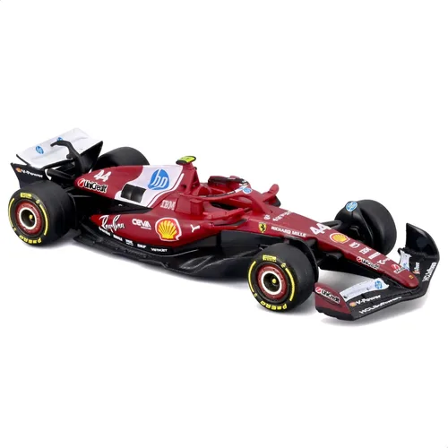 Vista 2 de Bburago 1:64 Scale Race Formula Ferrari SF-25 (2025) Vehículo fundido a presión, Hamilton #44