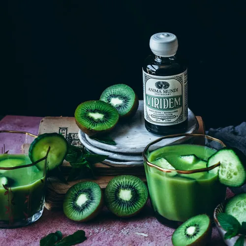 Vista 2 de Anima Mundi Apothecary Viridem Greens Detox Elixir - Suplemento líquido de desintoxicación gastrointestinal y hepática, limpieza natural de hierbas
