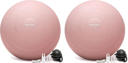 Vista 15 de YOTTOY - Pelota de ejercicio antiestallido para entrenamiento, yoga y embarazo, extragruesa para terapia física y fitness