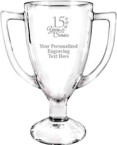 Vista 27 de Crown Awards Premio de taza de vidrio con su texto, trofeo de vidrio personalizado grabado personalizado de 7 pulgadas 38 Personalizado