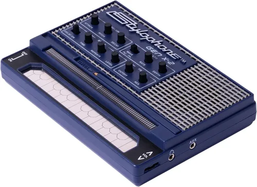 Vista 2 de Stylophone GENX-2 Sintetizador Analógico Portátil con Altavoz Incorporado, LFO, Filtro, Retraso Analógico y Salida CV/Gate Teclado Sintetizador