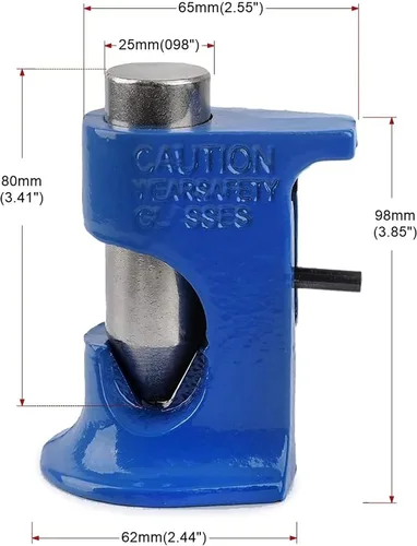 Vista 5 de Herramienta engarzadora de martillo, crimpadora de martillo sólido para batería y cables de soldadura, calibre de cable de 16 AWG a 4/0 (azul)