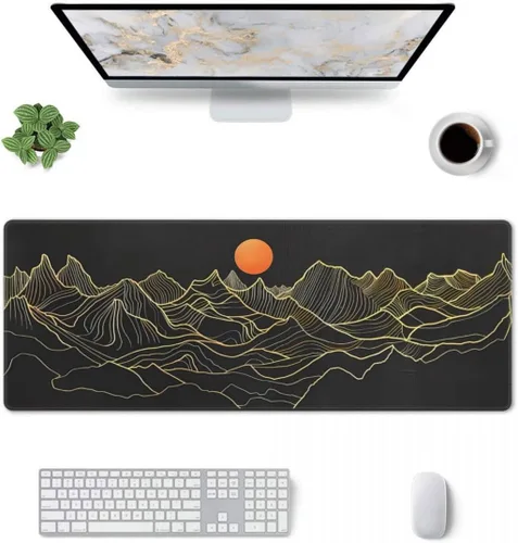 Vista 13 de Alfombrilla de escritorio, tapete de escritorio de 31.5" × 11.8", alfombrilla grande para mouse de juegos, alfombrilla duradera extendida para mouse