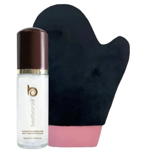 Vista 6 de Best Bronze Clear Travel Self Tanner Mousse - Espuma bronceadora sin sol para un bronceado claro, medio y oscuro personalizable, mousse de bronceado