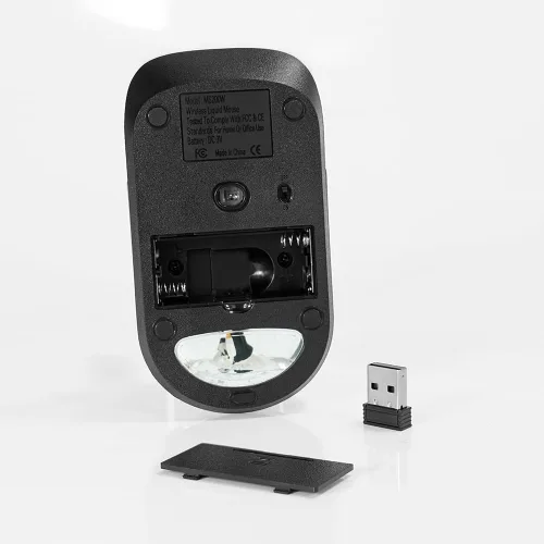 Vista 4 de Aqua - Ratón inalámbrico lindo silencioso de agua transparente para PC, laptop, MacBook, niños, niñas, mujeres, regalo con agua líquida y flotador