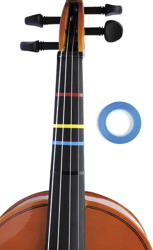 Vista 9 de Long Beach música cinta de digitación para violín, Negro