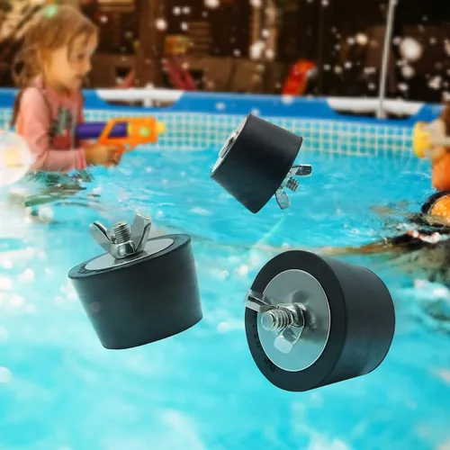 Vista 6 de Tapones de invierno para piscina de 1.5 pulgadas con tornillo SS y tornillos de acero inoxidable, goma resistente para piscinas enterradas y sobre