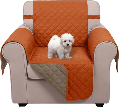 Vista 82 de U-NICE HOME Funda para sillón reclinable, reversible, con correas elásticas, resistente al agua, protege de perros y mascotas, sillón pequeño