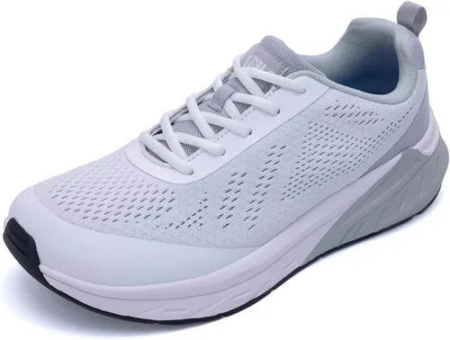 Vista 8 de Zapatos para caminar con puntera ancha para hombre, zapatos ortopédicos para fascitis plantar, alivio del dolor de rodilla y tobillo, comodidad