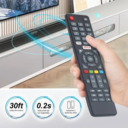 Vista 5 de Reemplazo del mando a distancia para SILO SL3220V1 SL5020V12 SL7520VF Smart TV