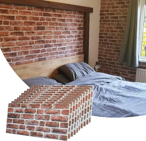 Vista 34 de Dundee Deco Paneles de pared 3D de ladrillo sintético, revestimiento, paneles de pared con aspecto de piedra gris, revestimiento de espuma