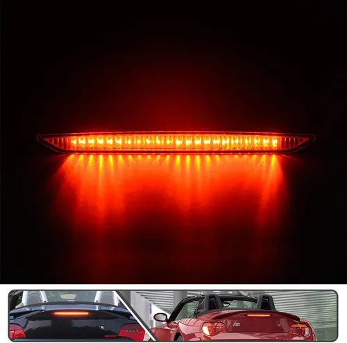 Vista 2 de Lente roja LED roja tercera luz de freno para BMW Z4 E85 2003-2008 lámpara de parada de montaje alto central trasera