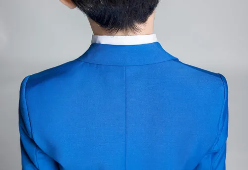 Vista 9 de YuanLu Conjunto de 5 piezas para niños, traje de niño de color azul rey