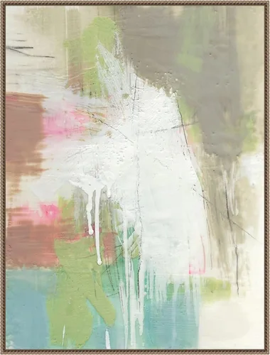 Vista 7 de Amanti Art Framed Canvas Wall Art 24x18 Retro Splash I by Jennifer Goldberger, Framed Wall Art Canvas, Abstract Artwork, Traditional Decor, Medium