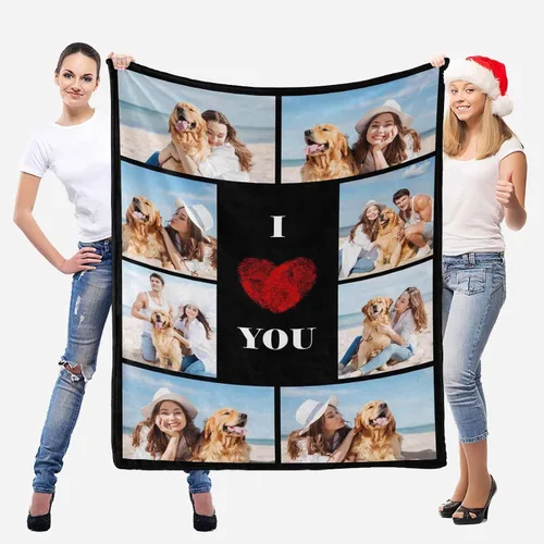 Vista 2 de Regalos de cumpleaños para mujeres, manta de amistad personalizada con tus fotos, manta personalizada con mis propias imágenes para hermanas