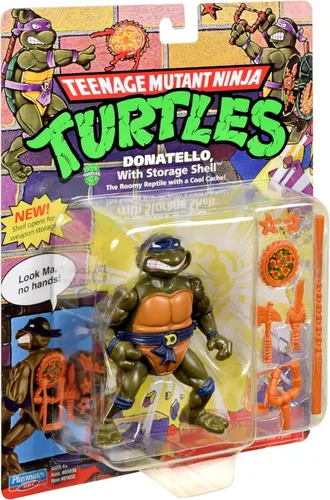 Vista 4 de Teenage Mutant Ninja Tortugas: 4" Original Classic Storage Shell Donatello Basic Figura por Playmates Toys