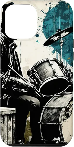 Vista 26 de Black White Drummer Music Lover Drumming Drummer Graphic Case for iPhone 17