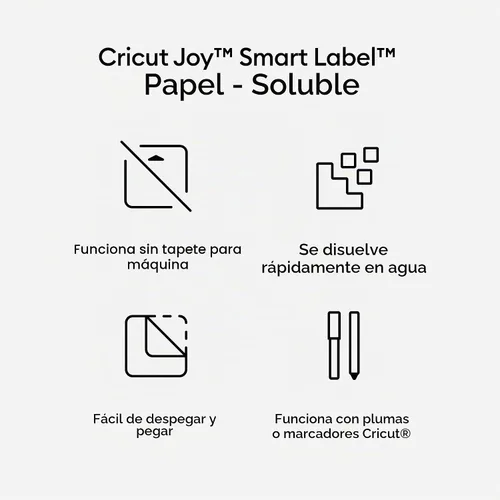 Vista 3 de Cricut Joy Smart Label Paper - Blanco soluble