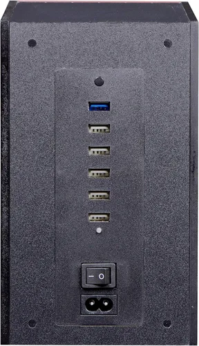 Vista 4 de New Wave Toys RepliTronics Arcade Change Machine USB-C (x2) and USB-A (x4) Charging Station, Retro Desktop Office Hub for Multiple Devices, Classic