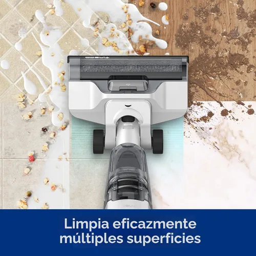 Vista 3 de Tineco iFLOOR 2 - Aspiradora y trapeadora inalámbrica para pisos húmedos y secos, limpieza en un solo paso para pisos duros, ideal para suciedad