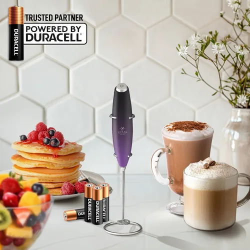 Vista 312 de Zulay Milk Boss Espumador de leche potente manual, hace espuma para latte, batidor para mezclar bebidas, café, miniespumador para capuchino, frappé