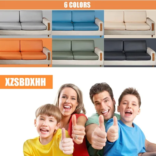 Vista 7 de Funda de cojín impermeable para sofá reclinable en forma de L de piel sintética larga elástica para sofá de 1, 2, 3, 4 plazas, protector de muebles