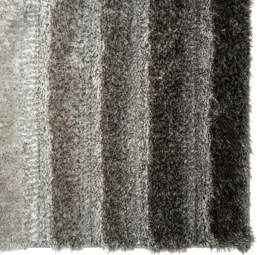 Vista 5 de LUXE WEAVERS Lantanas Collection 7072 - Alfombra geométrica moderna de pelo largo gris de 8 x 10 pies