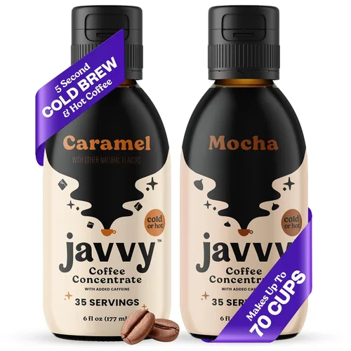 Vista 23 de Javy Coffee Concentrado - Café frío preparado, perfecto para café helado instantáneo, café frío y café caliente, paquete de 2 - Original descafeinado