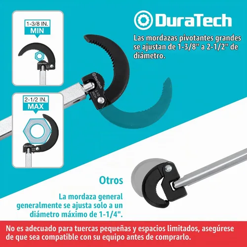 Vista 2 de DURATECH Llave telescópica para lavabo de 10 "-17