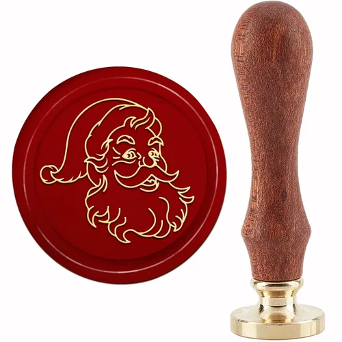 Vista 18 de CRASPIRE Sello de cera de Navidad X'Mas EVE para árbol de Navidad de 1.181 in/1.18 pulgadas, sello de sellado de cabeza de latón extraíble con mango