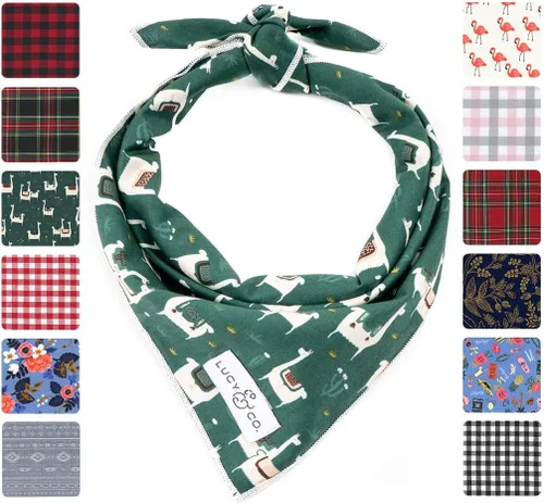 Vista 23 de Lucy & Co. Bandana con lazos de ballet, bandana duradera y cómoda para perro, lavable a máquina, accesorio de diseñador para cachorros, pequeños