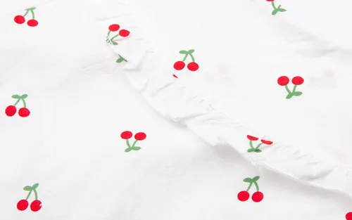 Vista 6 de Mud Kingdom Blusa de algodón con cuello Peter Pan para niñas pequeñas, manga corta con botones