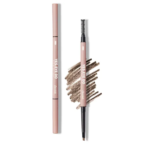 Vista 10 de Auburn - Lápiz de cejas con cepillo, lápiz de cejas rojo para mujer, ultra preciso, lápiz de cejas Aubrun impermeable, crea cejas tupidas esponjosas